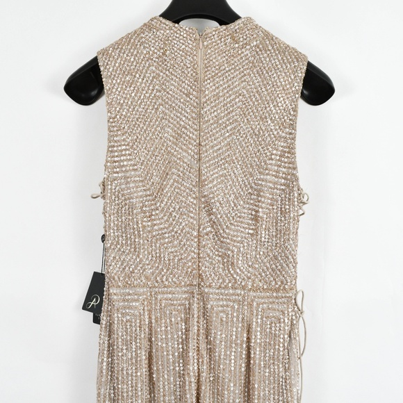 Adrianna Papell Beaded Mock-Neck Evening Gown - Picture 5 of 8